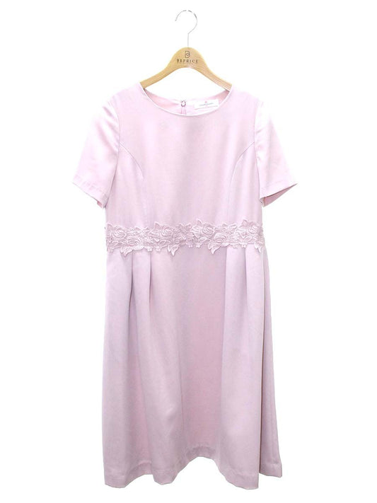 ギャラリービスコンティ 1128977 ワンピース 3 ピンク フラワーモチーフ レース IT3MB3WVDRQC 【SALE】