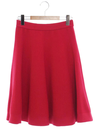 トゥービーシック W5S13-842-17 スカート 40 レッド ニット フレア ITG9VBVRR7O6