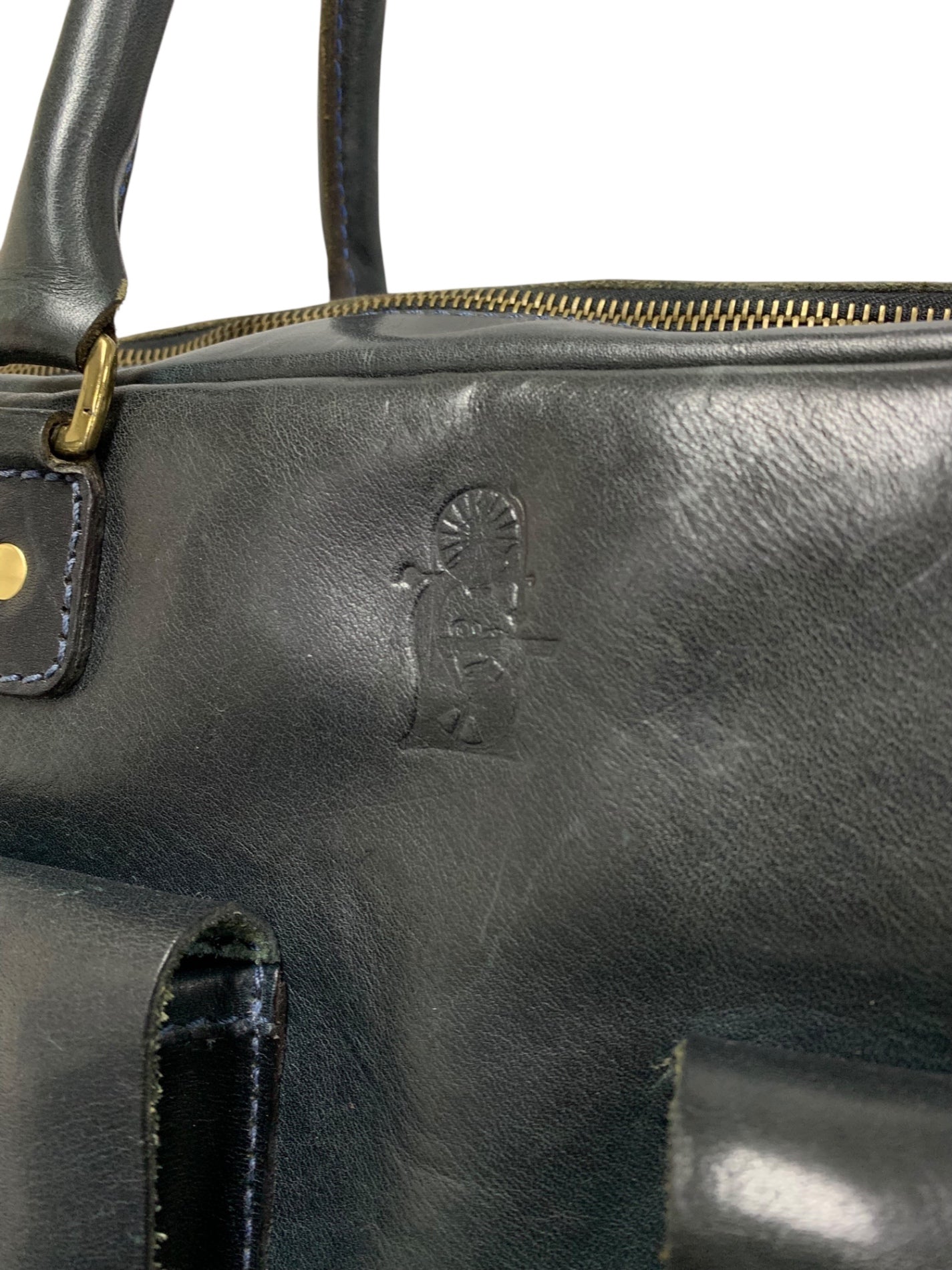 サンダスト モルペウス ブリーフケース ネイビー ビジネスバッグ レザー IT8DG6O6N328