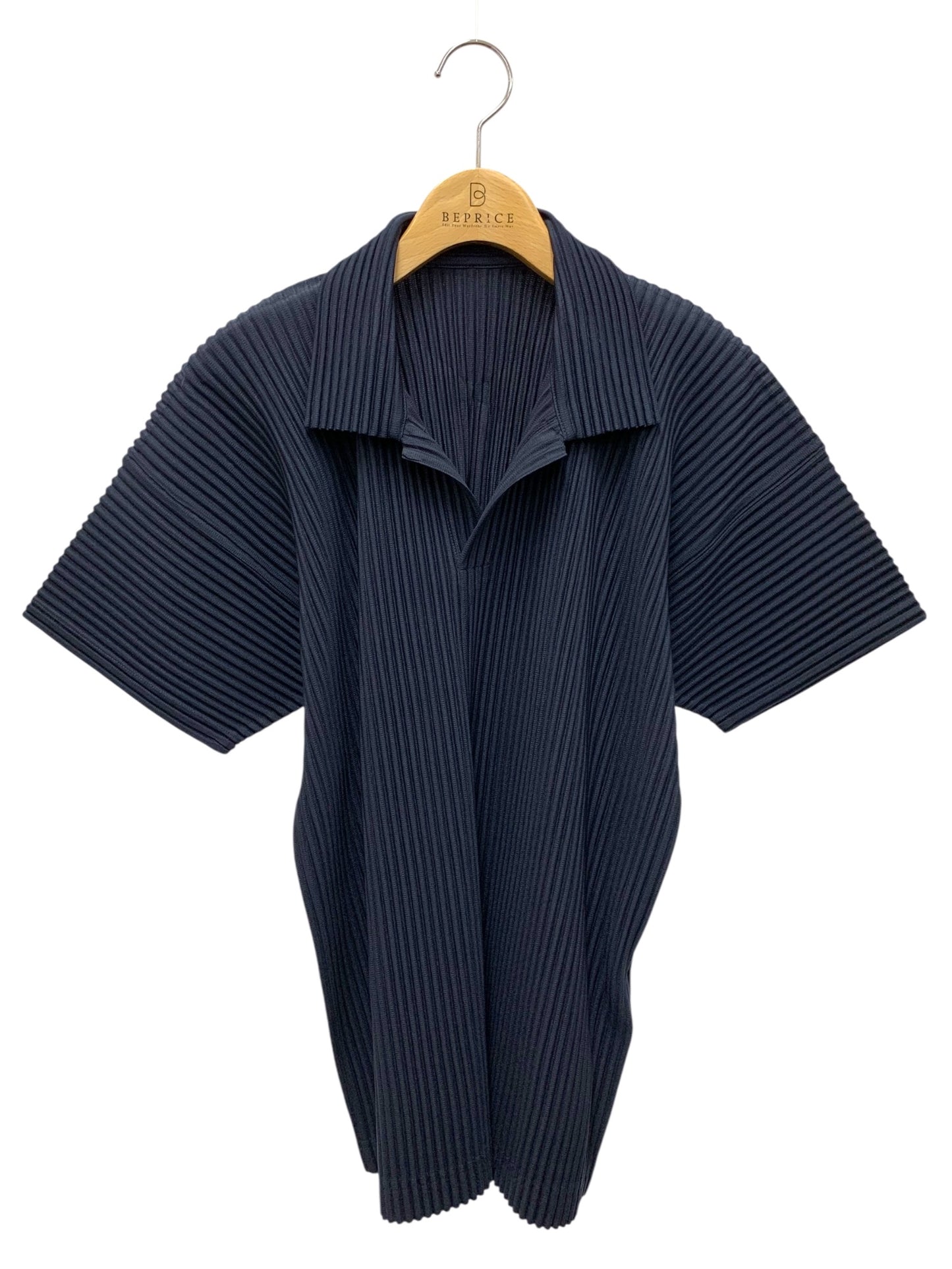 オムプリッセイッセイミヤケ HP55JM430 ポロシャツ 3 ネイビー BASICS スキッパー 半袖 ポロシャツ ITMABCLNJ4AE 【SALE】