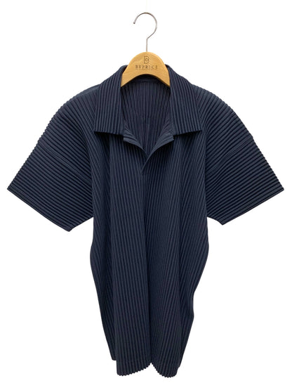 オムプリッセイッセイミヤケ HP55JM430 ポロシャツ 3 ネイビー BASICS スキッパー 半袖 ポロシャツ ITMABCLNJ4AE 【SALE】