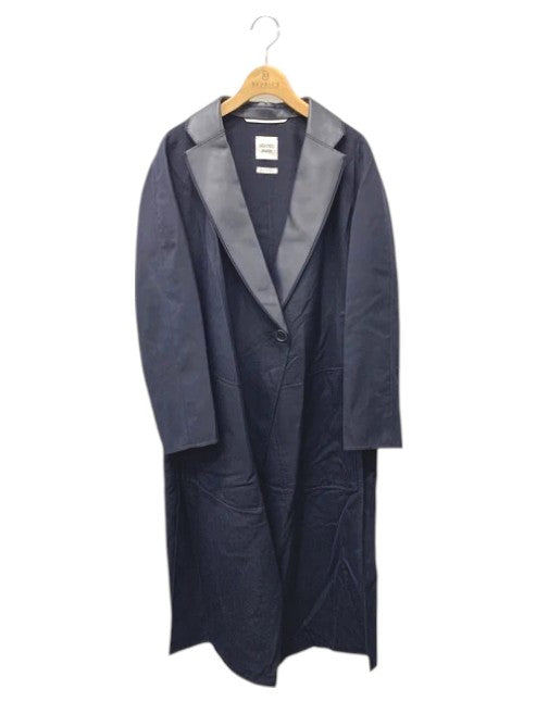 エルメス 4E0189DL コート 34 ネイビー ソフトティルト レザーミックス ITA8RAV6BAMR 【SALE】