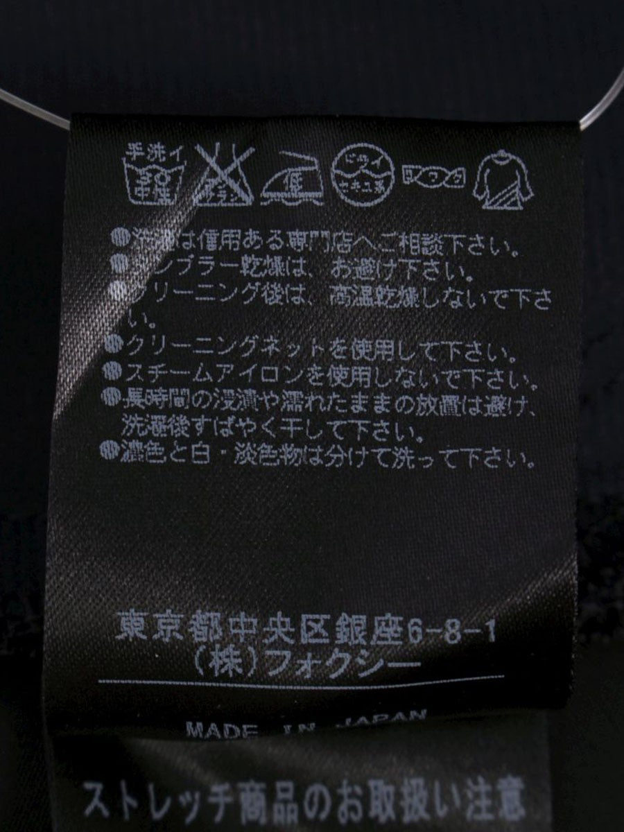 フォクシーニューヨーク ワンピース フィット＆フレアー 33380 ワンピース 40 ネイビー フロントジップ ITA33JN1JCMC
