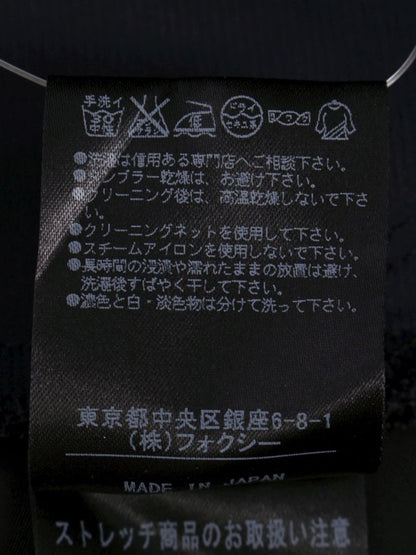 フォクシーニューヨーク ワンピース フィット＆フレアー 33380 ワンピース 40 ネイビー フロントジップ ITA33JN1JCMC