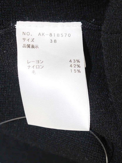 エムズグレイシー Ribbon Knit One-piece 818570 ワンピース 38 ブラック リボン ITEOI8RYL61W