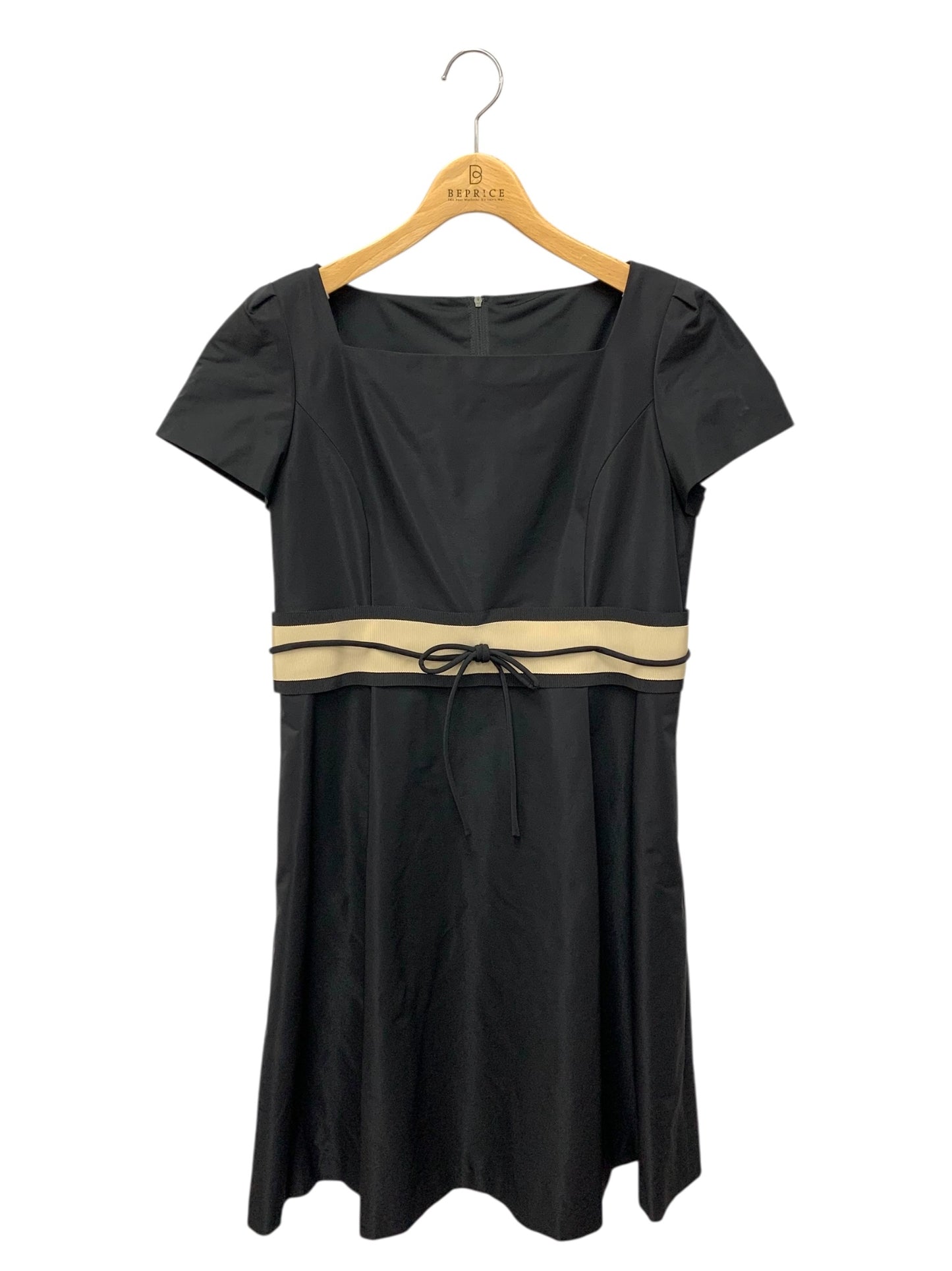 フォクシーニューヨーク ギフトラップドレス 28599 ワンピース 42 ブラック リボン IT6DIH9FLE3Z