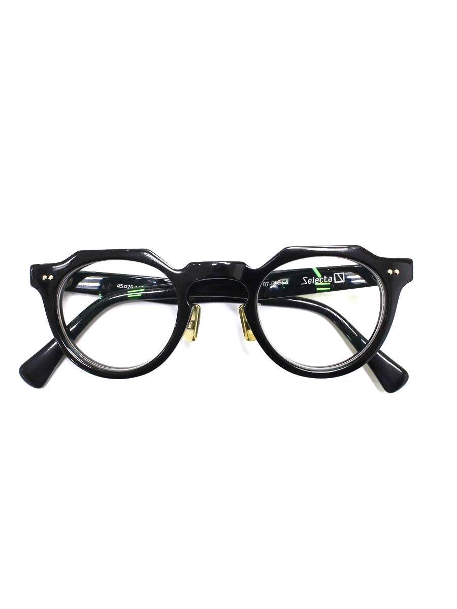 セレクタ 87-5024-2 メガネ ブラック クラウンパント セルフレーム フルリム IT8KMP0N4YP4