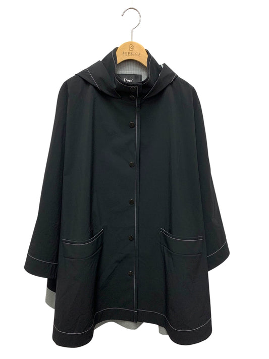 ルネ basic 5128040 ポンチョ ブラック チェック ITFG90MX8AGO 【SALE】