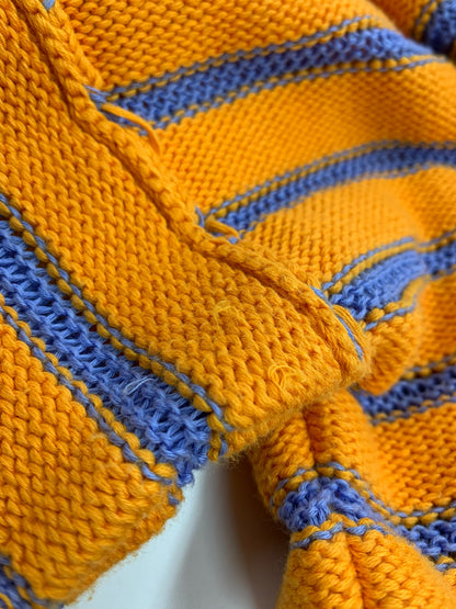 エムエム6メゾンマルジェラ Border sweater S52GP0141 S18192 ニットセーター S オレンジ ボーダー ダメージ加工 IT3W7PO1P1G2 【SALE】