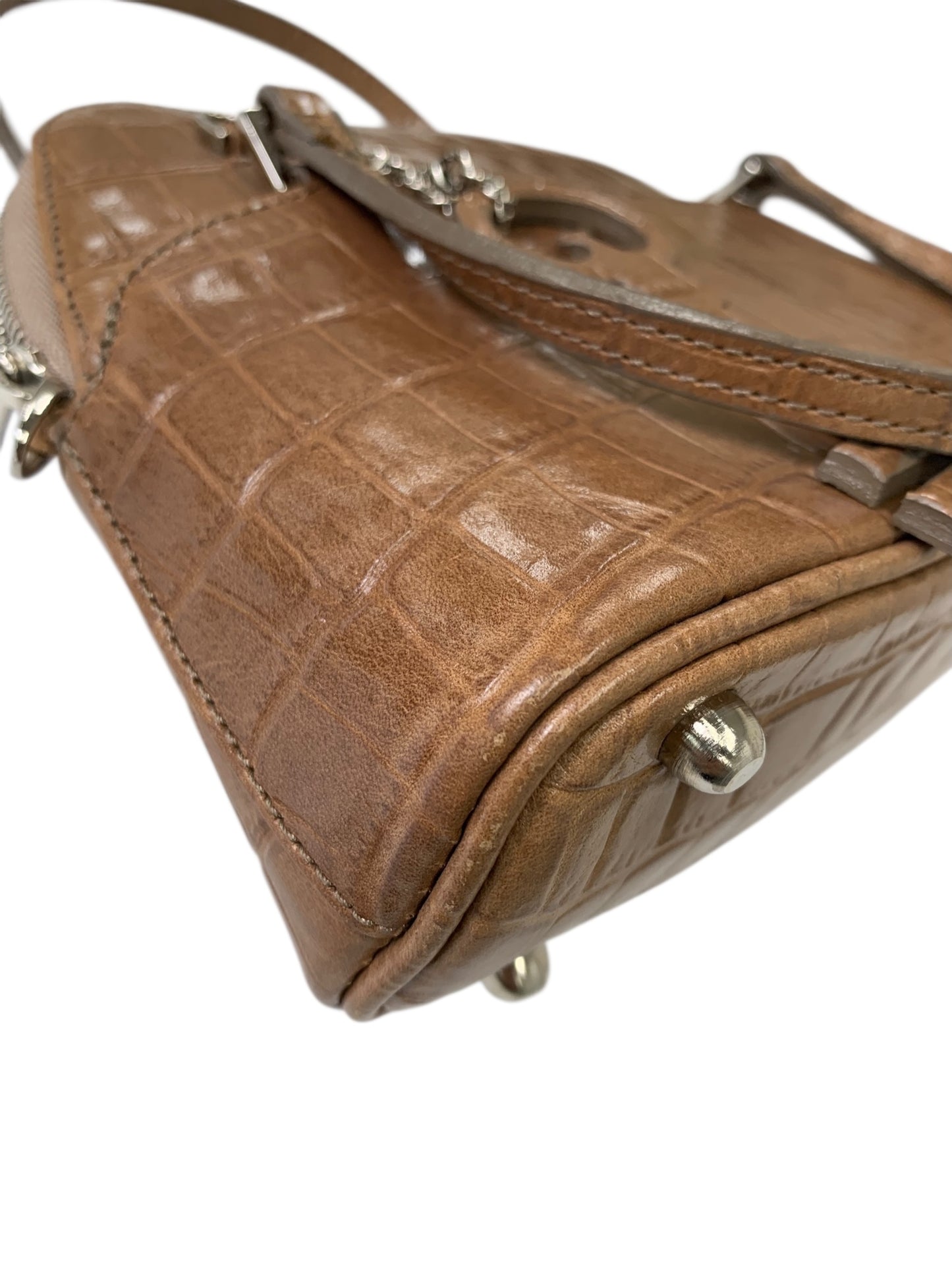 フォクシーブティック SUCCESS MACARON 27074 ショルダーバッグ ブラウン 型押しレザー ITGUBGT2QQOG