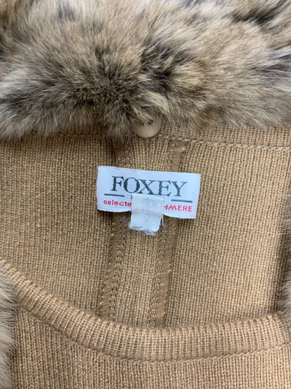 フォクシーブティック 16986 ニット セーター 40 ベージュ カシミヤニット チンチラファー付き ITPYCK2YL8YY