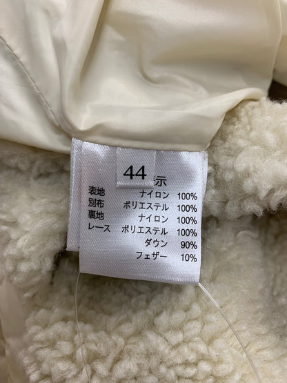 スーパービューティー ダウンコート 44 アイボリー キルティング ボア リボン ITG7QBO37PUO