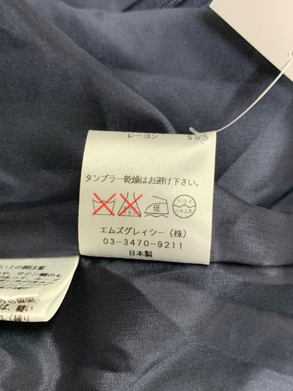 エムズグレイシー 424322/421409 ワンピーススーツ 38 ネイビー リボン IT72YZ4WA1JI