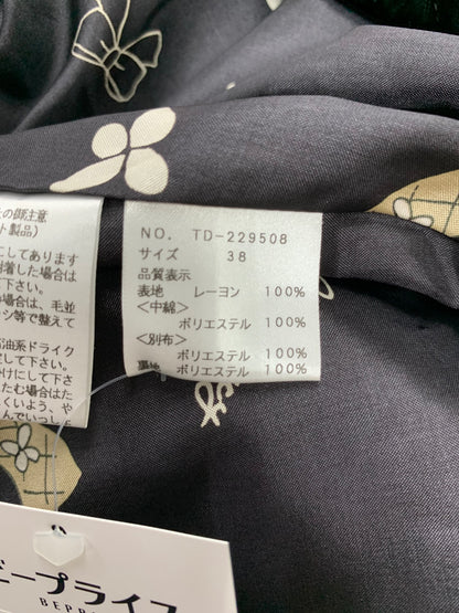 エムズグレイシー 229508 コート 38 ブラック キルティング ベロア リボン IT97GQFQQKSO 【SALE】