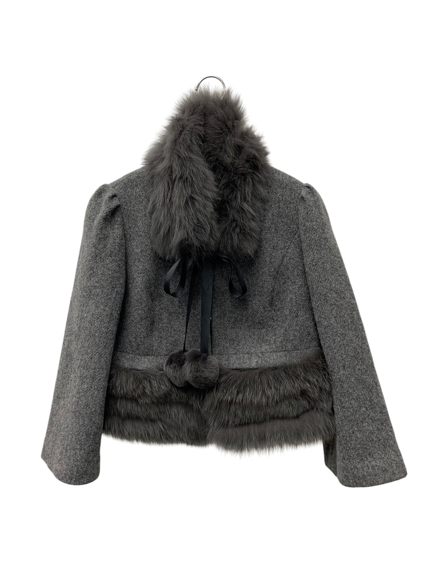 トゥービーシック W5740-826-07 ジャケット X グレー ウール フォックス レッキスラビット ITCDF4WVDFC2