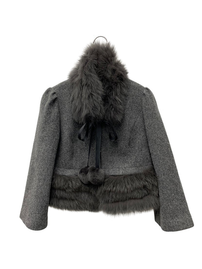 トゥービーシック W5740-826-07 ジャケット X グレー ウール フォックス レッキスラビット ITCDF4WVDFC2