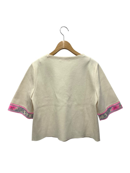 レオナールファッション 0337064 ニット セーター 4 アイボリー 刺繍 フラワーモチーフ ITB97PFI2SRK