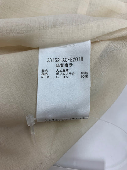 フォクシーブティック モンテナポレオーネ 33152 ワンピース 38 ベージュ スエード調 クルーネック バックジップ カットワーク ITO62DECK1DI