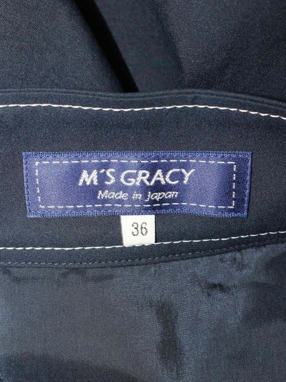 エムズグレイシー Asymmetry Skirt 917136 スカート 36 ネイビー アシンメトリー IT0UPGQRJSDS