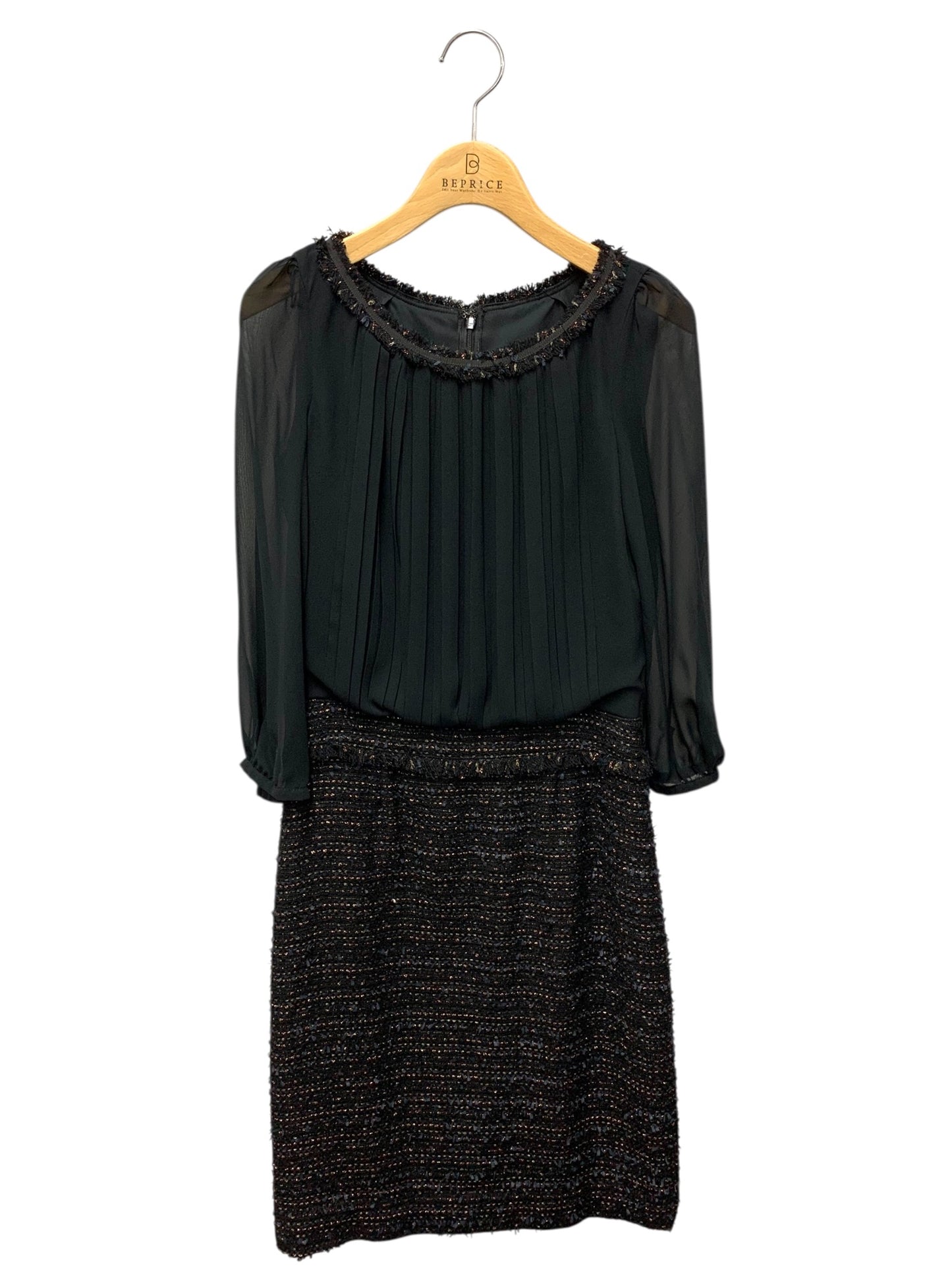 アナイ 10021-24-95-360/14021-24-95-360 ワンピーススーツ 36 ブラック ツイード IT9IZJCTO65R