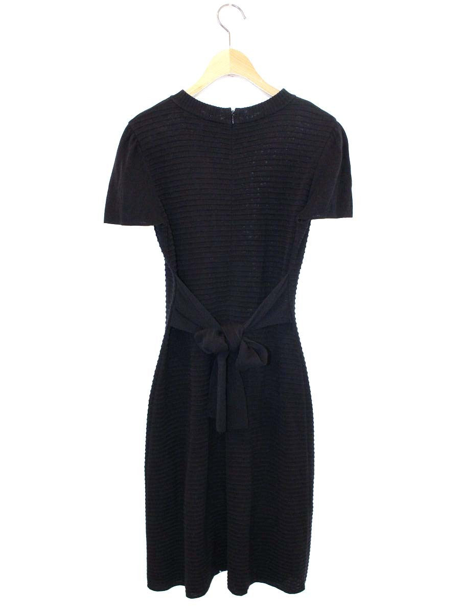 エムズグレイシー Belted Knit One-piece 918310 ワンピース 40 ブラック IT02M9GR98W6