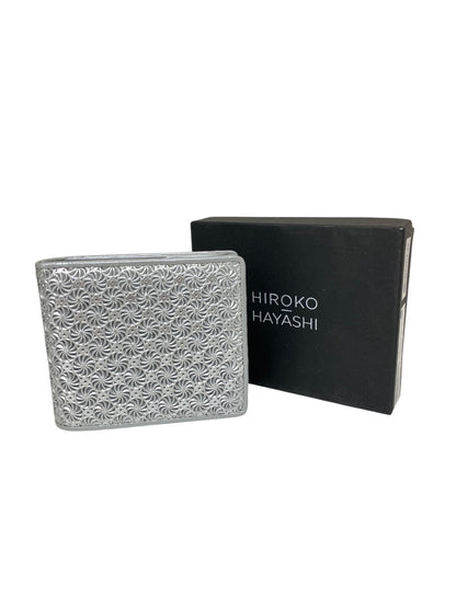 ヒロコハヤシ 709-11952 二つ折り財布 シルバー レザー IT59CFSBHDZ4