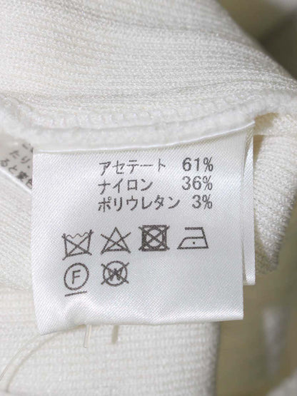 ルネ 6032230 カーディガン 38 ホワイト ダブルジップ パール リボン ITCE8LQI7AKS