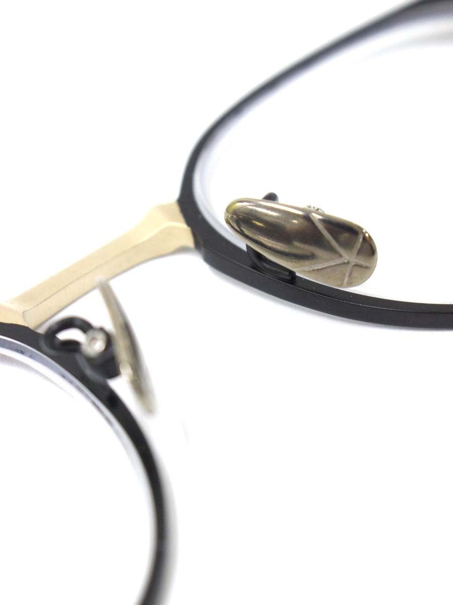 ユウイチトヤマ Daniel UF0-061 メガネ ブラック ゴールド メタルフレーム フルリム ボストンシェイプ ITEZRHC2HKPY 【SALE】