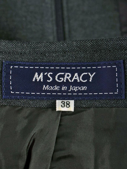 エムズグレイシー 724504 ジャケット 38 グレー ジップアップ ノーカラー ITG998ISQ99A