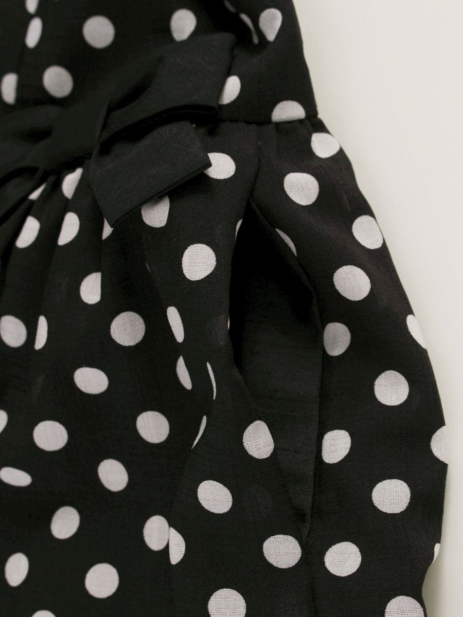 エムズグレイシー 721305 ワンピース 40 ブラック ドット リボン IT40NKIBYGEO