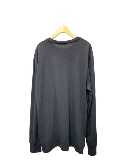 ディースクエアード Regular Fit Tee S74GD1354 D20020 L ブラック ラバーロゴ クルーネック長袖Tシャツ IT92ANS6T4O2
