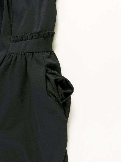 エムプルミエブラック C920-016 ワンピース 34 ネイビー フリル ITL4Q7KTONG0