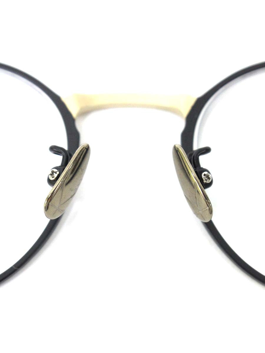 ユウイチトヤマ Daniel UF0-061 メガネ ブラック ゴールド メタルフレーム フルリム ボストンシェイプ ITEZRHC2HKPY 【SALE】