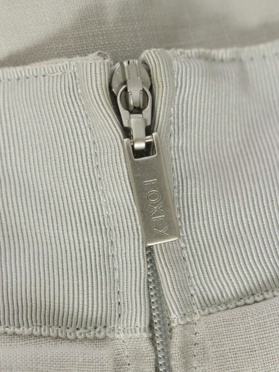 フォクシーブティック A-Line Pleated Skirt 36910 スカート 38 グレージュ リネン SP品 ITSRXOJVWZEQ 【SALE】