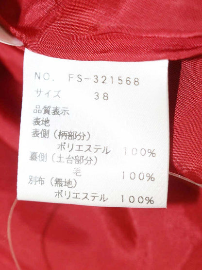 エムズグレイシー 321568 ワンピース 38 レッド フラワーモチーフ IT1NMD5UUM3U