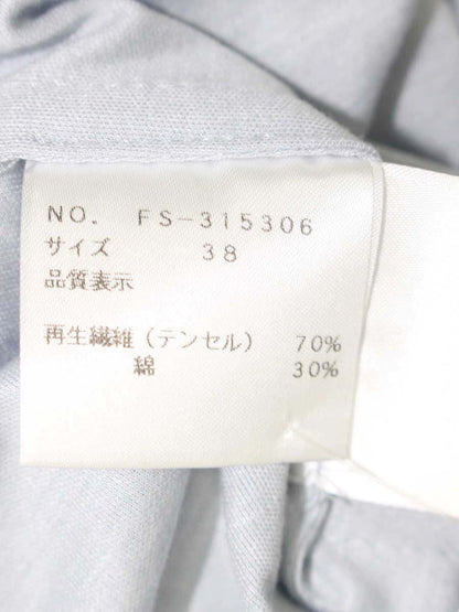 エムズグレイシー 315306 ボレロ 38 ブルー パールボタン 袖リボン ITCJLRWGJGIS