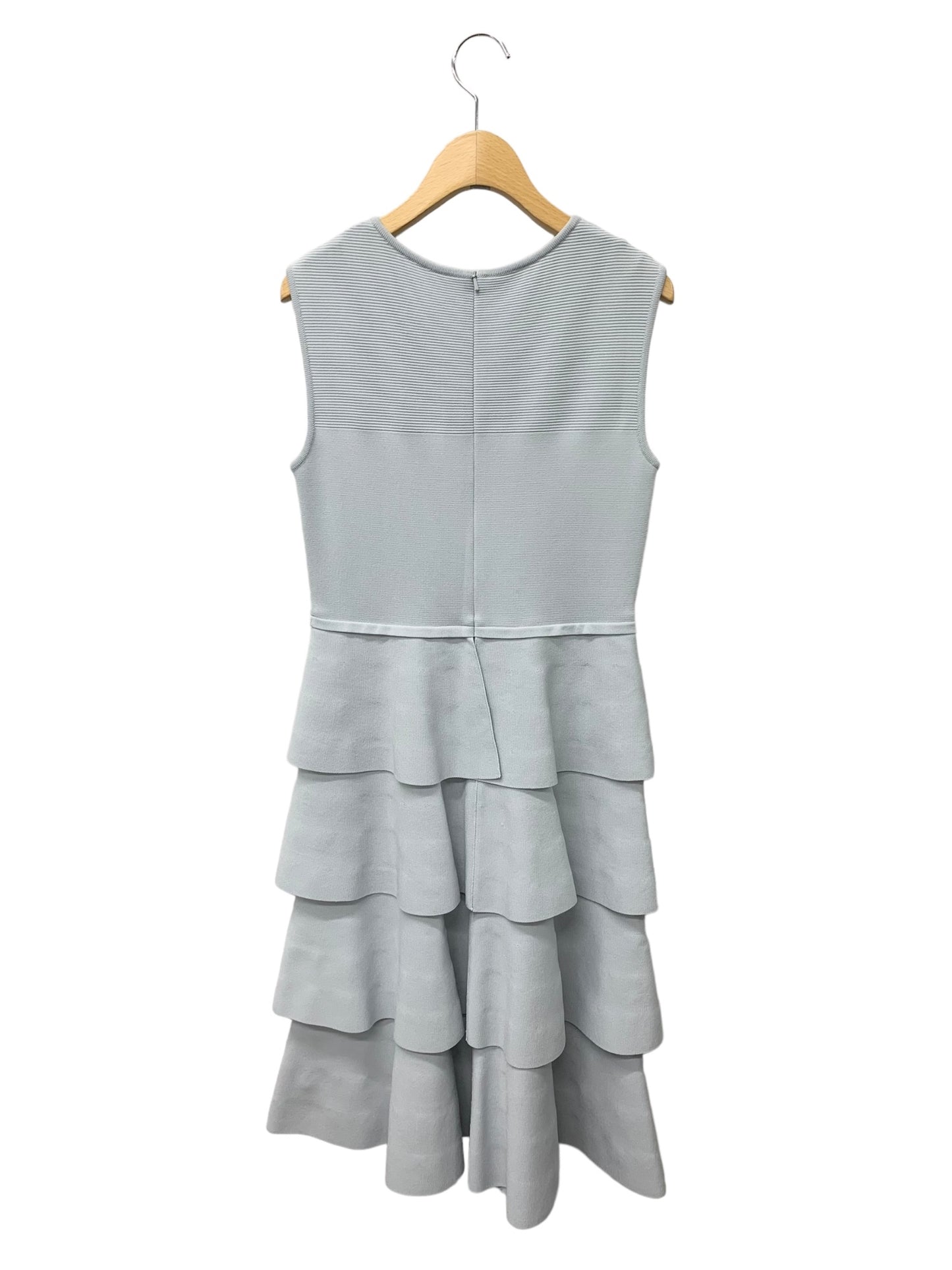 フォクシー MILLE-FEUILLE DRESS 43427 ニットワンピース 38 ブルー ティアー ド ストレッチ IT6KQUZ0NMR4