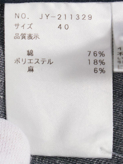 エムズグレイシー パールボタンデニム 211329 ワンピース 40 ネイビー フロントボタン ITVPN78F8VHW