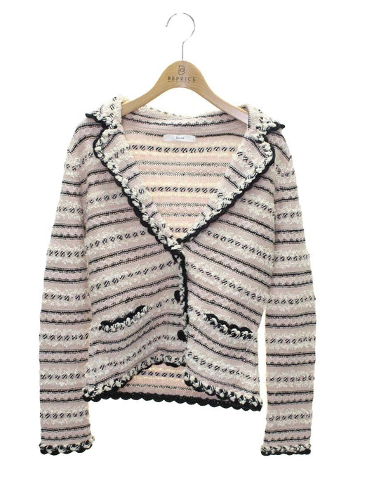 ルネ 6132320 ジャケット 36 ピンク ニット ツイード IT0OGTT0QLRC