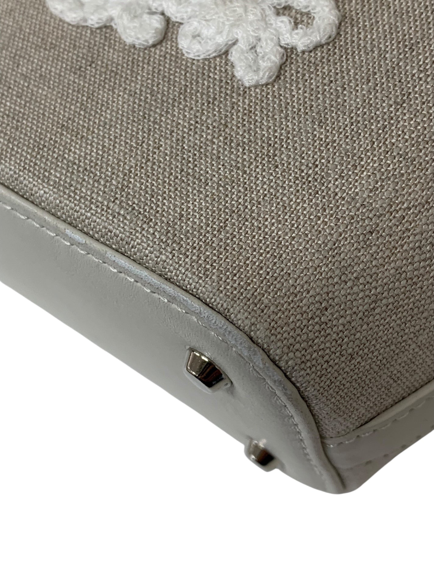 フォクシーブティック Bag Cardenia ガーデニア 45040 ハンドバッグ グレー 刺繍 麻 ITSIDH1QD20G 【SALE】