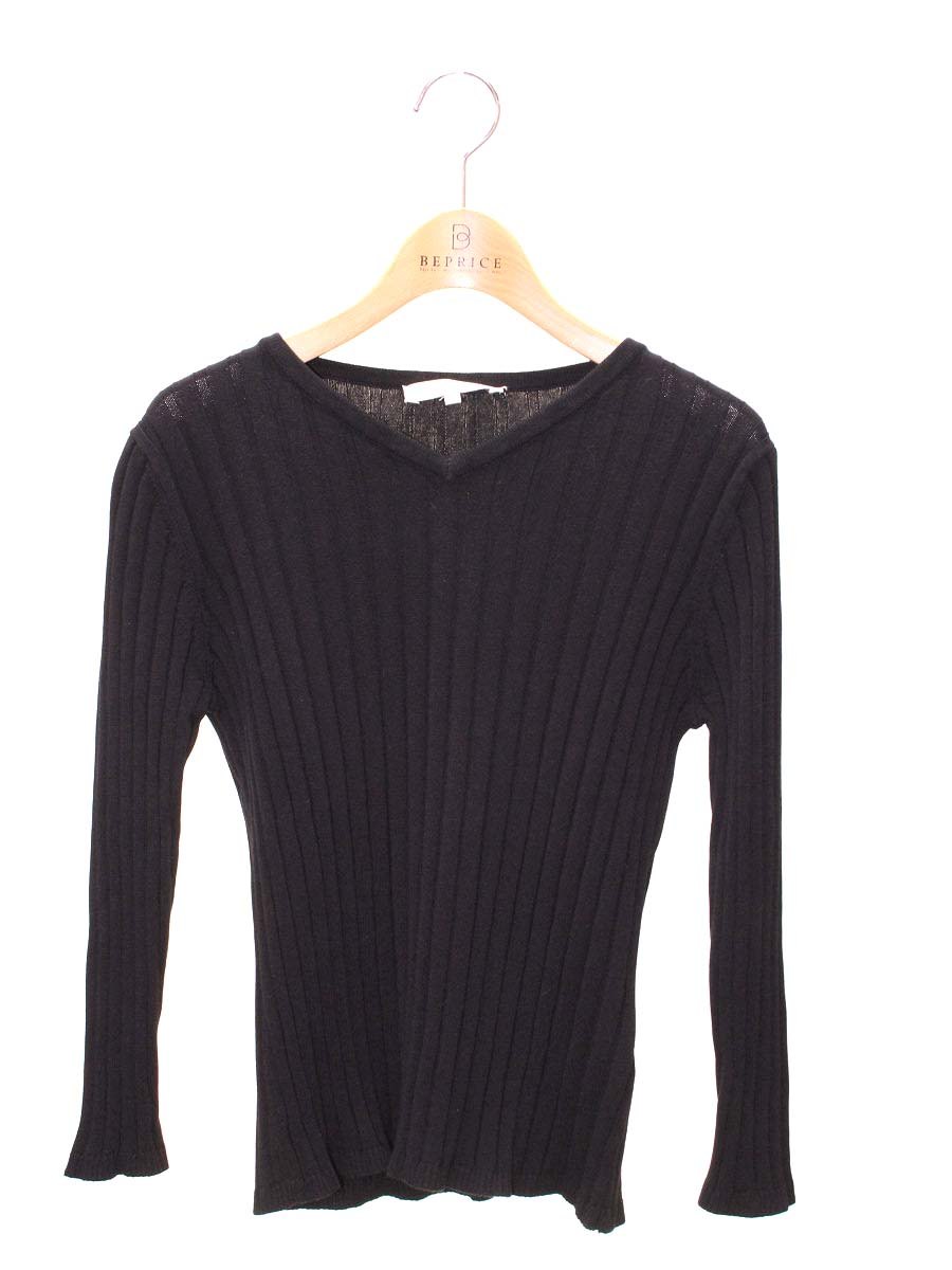 エムプルミエ A722-013 ニット 38 ブラック Vネック リブ IT9MKJ6OEA5G