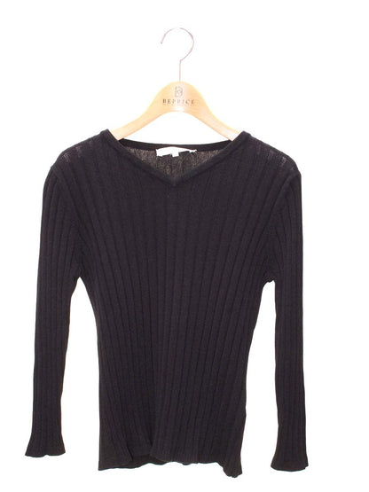 エムプルミエ A722-013 ニット 38 ブラック Vネック リブ IT9MKJ6OEA5G