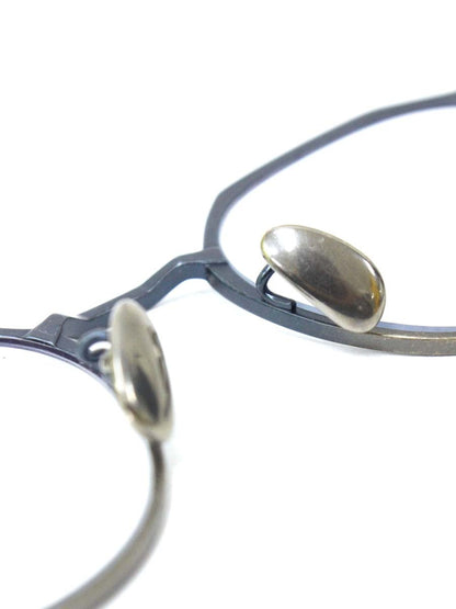 テイラーウィズリスペクト bacchus メガネ ブルー/シルバー メタルフレーム フルリム ボストンシェイプ IT2DKXH5L6IJ