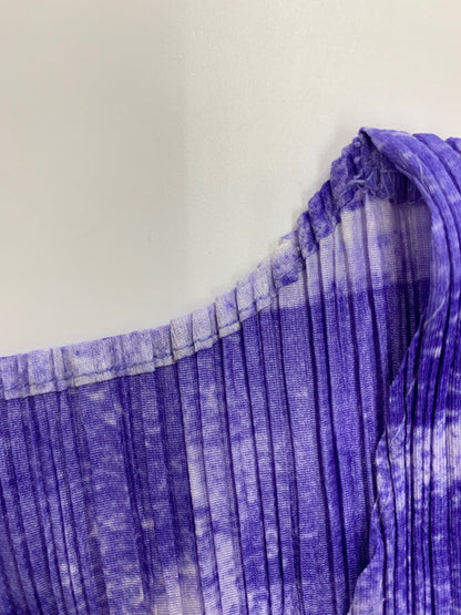 プリーツプリーズイッセイミヤケ PP31-JH925  ワンピース 3 パープル 波柄 プリーツ ITDE2WRZL1J0