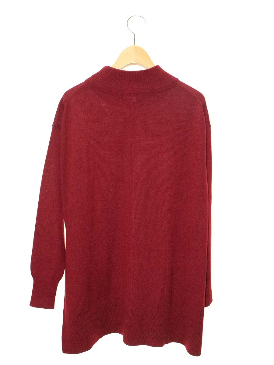 ブルーレーベルクレストブリッジ 55N12-652-19 ニット 38 ワインレッド ボトルネック サイドチェック切替 ITL5DQG8O3RW