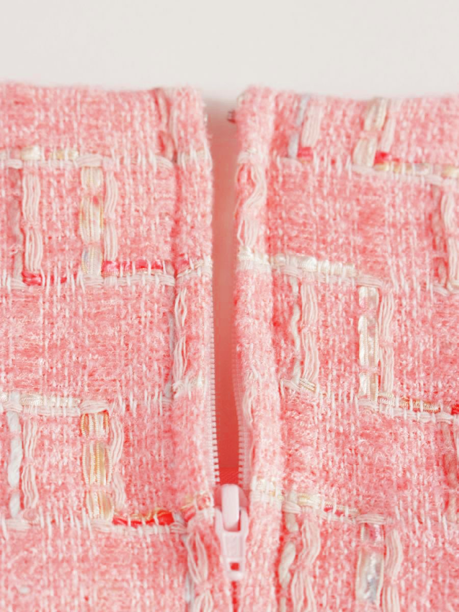 チェスティ 5S530 ワンピース 1 ピンク 切替 ツイード デニム ITQ7MORBX2BQ