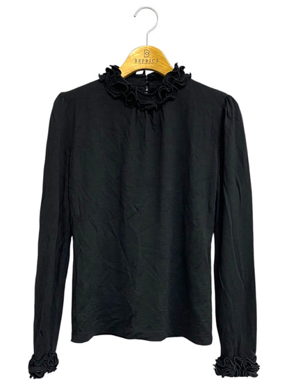 エムズグレイシー 015512 Tシャツ カットソー 38 ブラック フリル ITUMD7M8JB0T