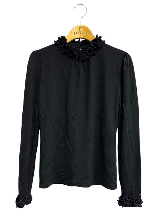 エムズグレイシー 015512 Tシャツ カットソー 38 ブラック フリル ITUMD7M8JB0T
