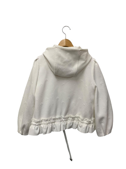 エムズグレイシー 214109 パーカー 36 ホワイト エンボス加工 花 IT2JDCIZ0HWY