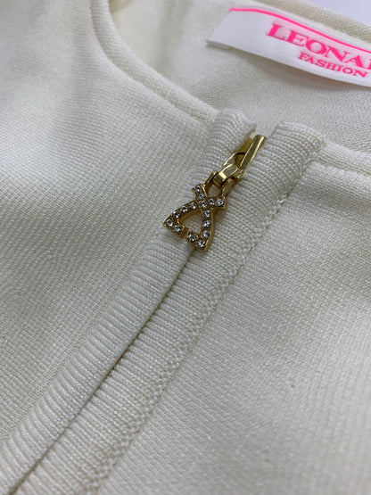 レオナールファッション 0347035 ジャケット 3 アイボリー フリル ビジュー IT57BZBDR06I 【SALE】